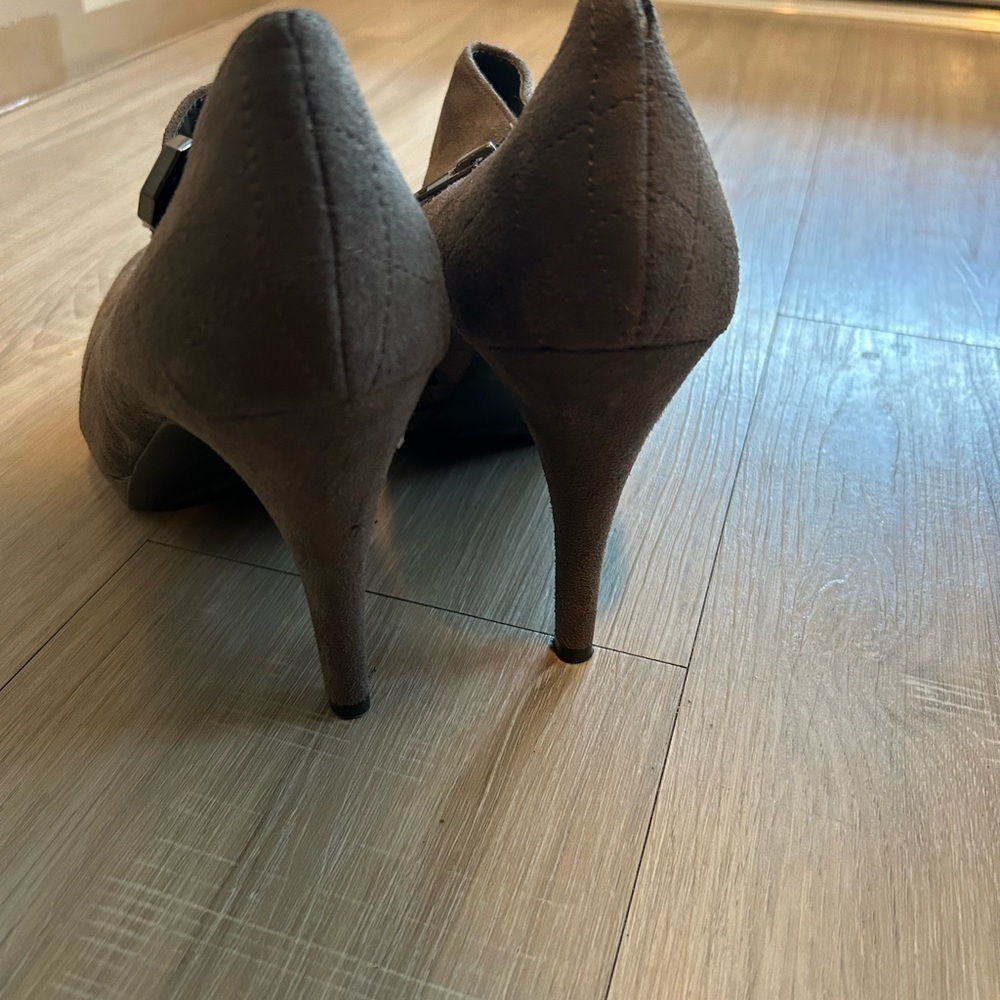 Women’s Dark gray suede ankle Pumps size 10 - Picture 6 of 10